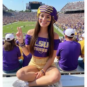 Vintage 1960s Miss Alice Silk Turban Hat Purple Gold Mod Statement Game Day Glam